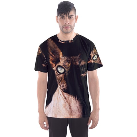 Sphynx Cat Men s Sport Mesh Tee by Valentinaart