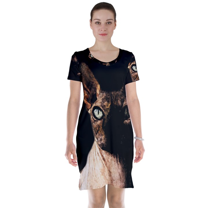 Sphynx cat Short Sleeve Nightdress