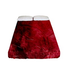 Red Background Texture Fitted Sheet (full/ Double Size) by Simbadda