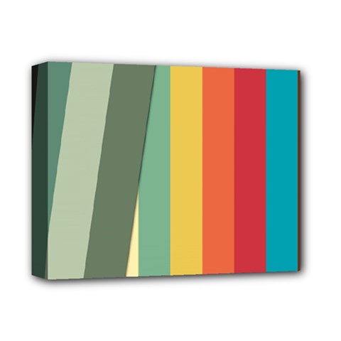 Texture Stripes Lines Color Bright Deluxe Canvas 14  X 11  by Simbadda