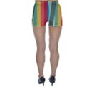 Texture Stripes Lines Color Bright Skinny Shorts View2