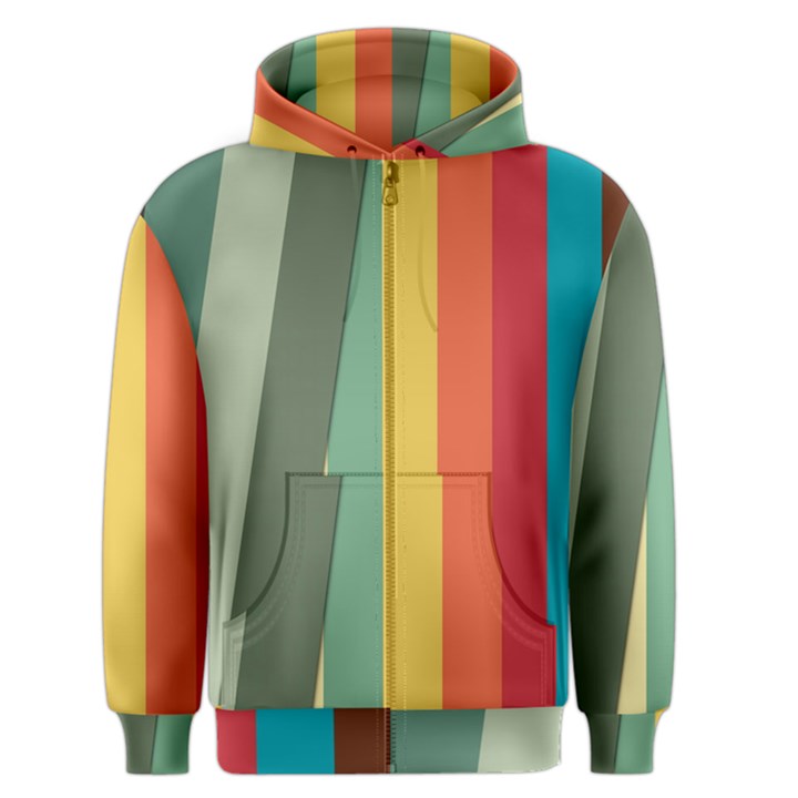 Texture Stripes Lines Color Bright Men s Zipper Hoodie