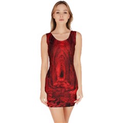 Tunnel Red Black Light Sleeveless Bodycon Dress by Simbadda