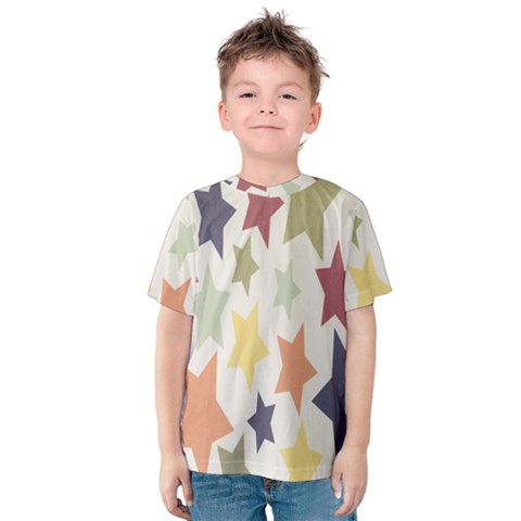 Star Colorful Surface Kids  Cotton Tee by Simbadda