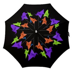 Paper Cranes Straight Umbrellas by Valentinaart