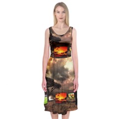 Africa Midi Sleeveless Dress by Valentinaart