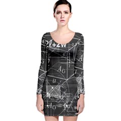 School board  Long Sleeve Velvet Bodycon Dress