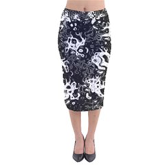 Pattern Velvet Midi Pencil Skirt by Valentinaart