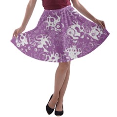 Pattern A-line Skater Skirt