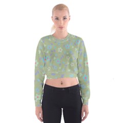 Floral Pattern Women s Cropped Sweatshirt by Valentinaart