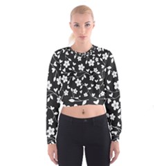 Floral Pattern Women s Cropped Sweatshirt by Valentinaart