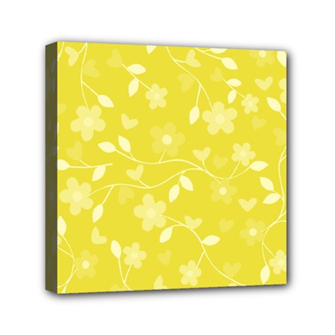 Floral Pattern Mini Canvas 6  X 6 