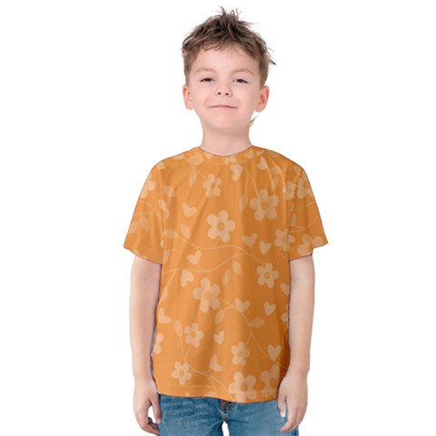 Floral Pattern Kids  Cotton Tee by Valentinaart