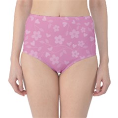 Floral pattern High-Waist Bikini Bottoms