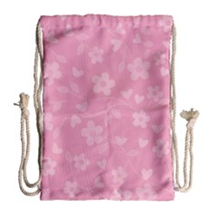 Floral pattern Drawstring Bag (Large)