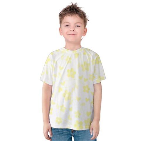 Floral Pattern Kids  Cotton Tee by Valentinaart