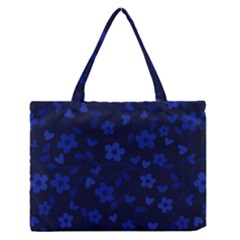 Floral Pattern Medium Zipper Tote Bag by Valentinaart