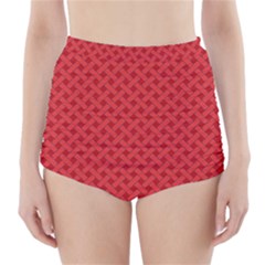 Pattern High-Waisted Bikini Bottoms