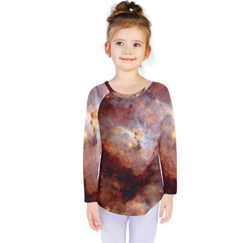 Carina Nebula Kids  Long Sleeve Tee by SpaceShop