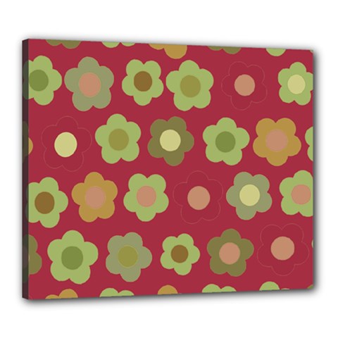 Floral Pattern Canvas 24  X 20  by Valentinaart