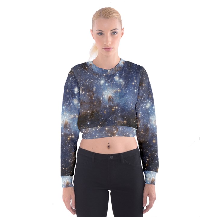 Large Magellanic Cloud Women s Cropped Sweatshirt
