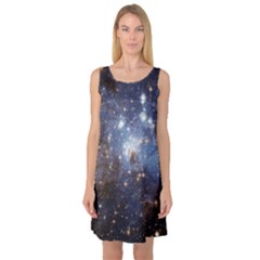 Large Magellanic Cloud Sleeveless Satin Nightdress by SpaceShop