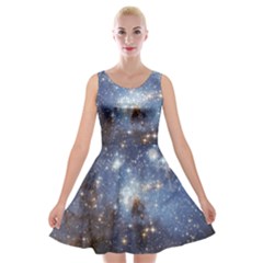 Large Magellanic Cloud Velvet Skater Dress