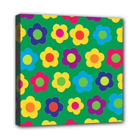 Floral Pattern Mini Canvas 8  X 8  by Valentinaart