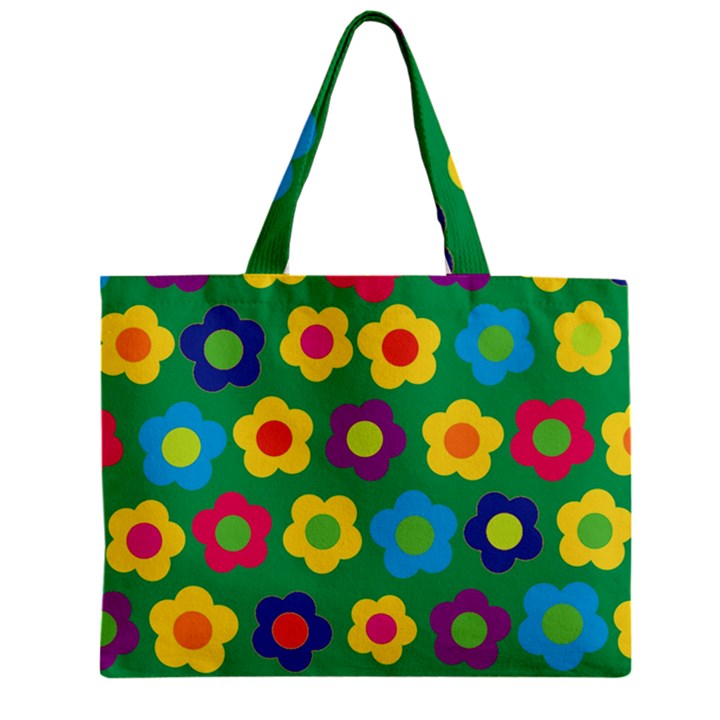 Floral pattern Zipper Mini Tote Bag