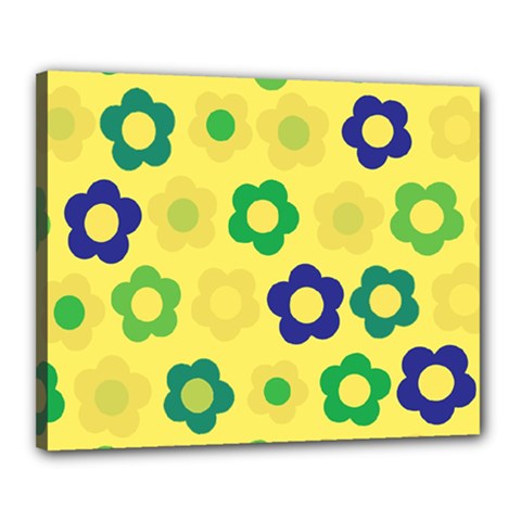 Floral Pattern Canvas 20  X 16  by Valentinaart