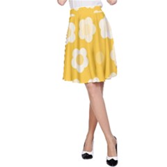 Floral Pattern A-line Skirt