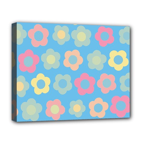 Floral Pattern Deluxe Canvas 20  X 16   by Valentinaart