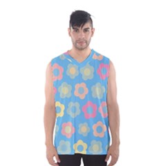 Floral Pattern Men s Basketball Tank Top by Valentinaart