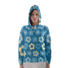 Floral Pattern Hooded Wind Breaker (women) by Valentinaart