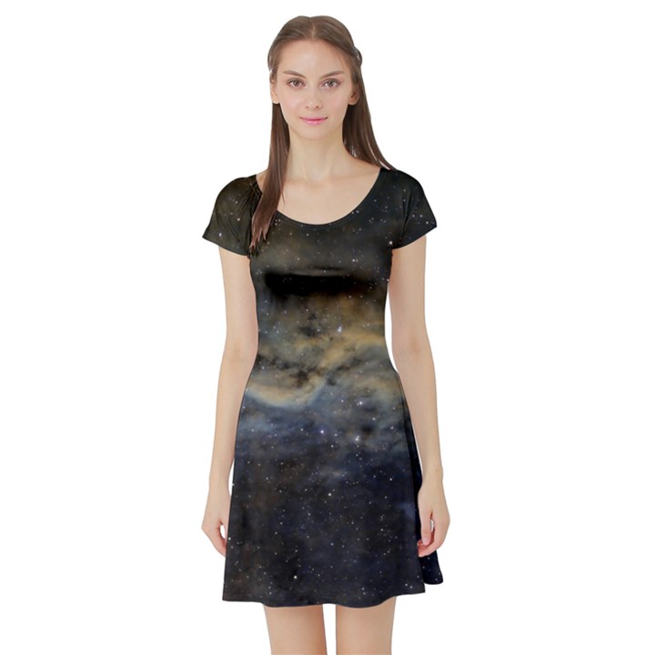 Propeller Nebula Short Sleeve Skater Dress