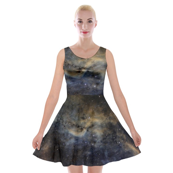 Propeller Nebula Velvet Skater Dress