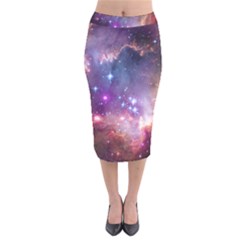 Small Magellanic Cloud Velvet Midi Pencil Skirt by SpaceShop