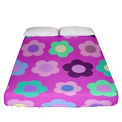 Floral Pattern Fitted Sheet (queen Size) by Valentinaart