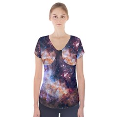 Celestial Fireworks Short Sleeve Front Detail Top