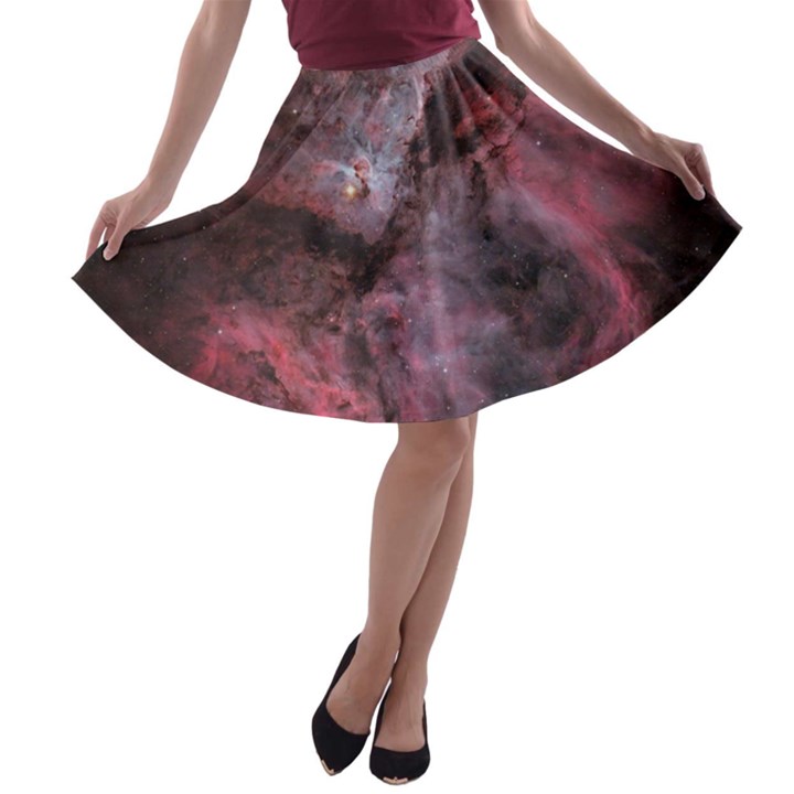 Carina Peach 4553 A-line Skater Skirt