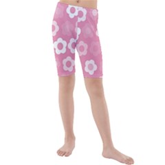 Floral Pattern Kids  Mid Length Swim Shorts by Valentinaart