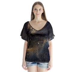 Seagull Nebula Flutter Sleeve Top