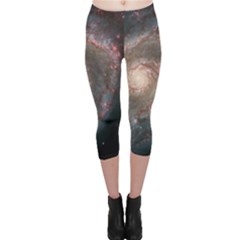 Whirlpool Galaxy And Companion Capri Leggings  by SpaceShop