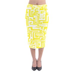 Pattern Velvet Midi Pencil Skirt by Valentinaart