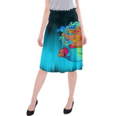 Mermaids Heaven Midi Beach Skirt by tonitails