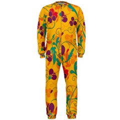 Floral Pattern Onepiece Jumpsuit (men)  by Valentinaart