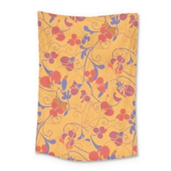Floral Pattern Small Tapestry by Valentinaart
