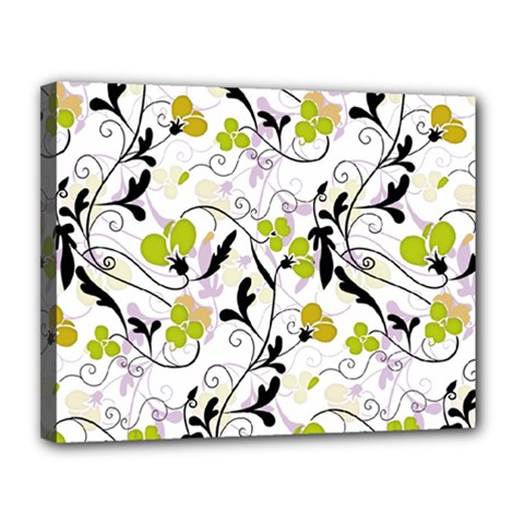 Floral Pattern Canvas 14  X 11  by Valentinaart