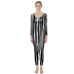 Zebra Pattern Long Sleeve Catsuit by Valentinaart