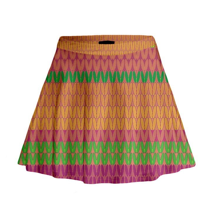 Pattern Mini Flare Skirt